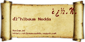 Öhlbaum Nedda névjegykártya
